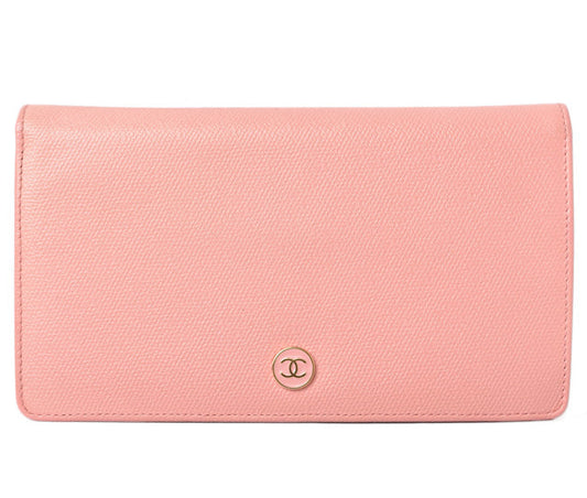 Chanel Leather Long Wallet in Excellent Condition