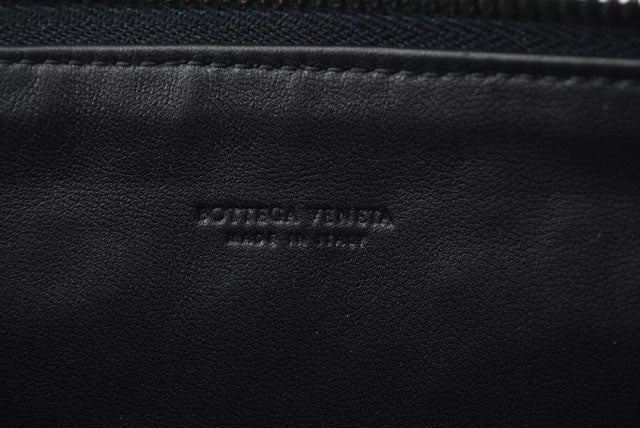 Bottega Veneta Leather Clutch Bag Document Case with Strap