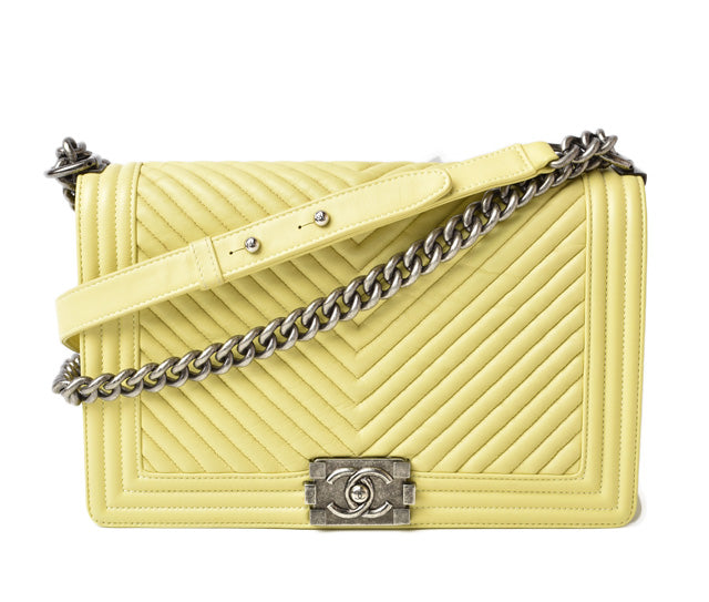 Chanel Boy Lambskin 2way Chain Shoulder/Clutch Bag