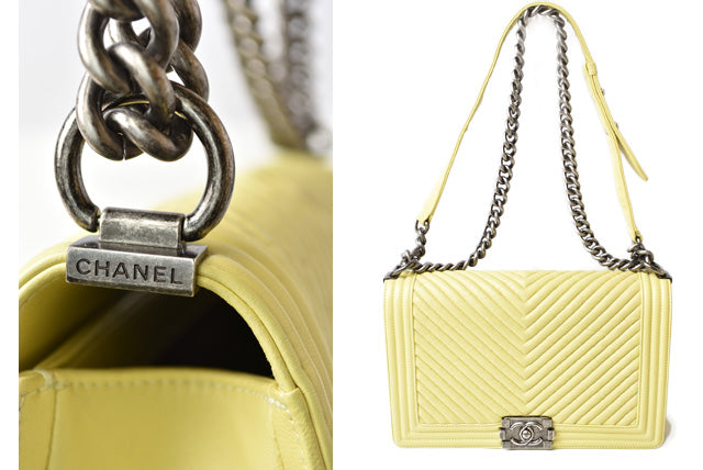 Chanel Boy Lambskin 2way Chain Shoulder/Clutch Bag