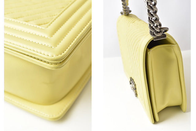 Chanel Boy Lambskin 2way Chain Shoulder/Clutch Bag