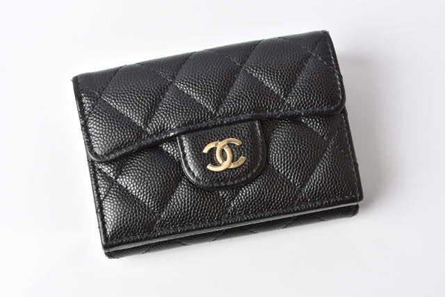 Chanel Caviar Skin Coin Case Mini Wallet A84401