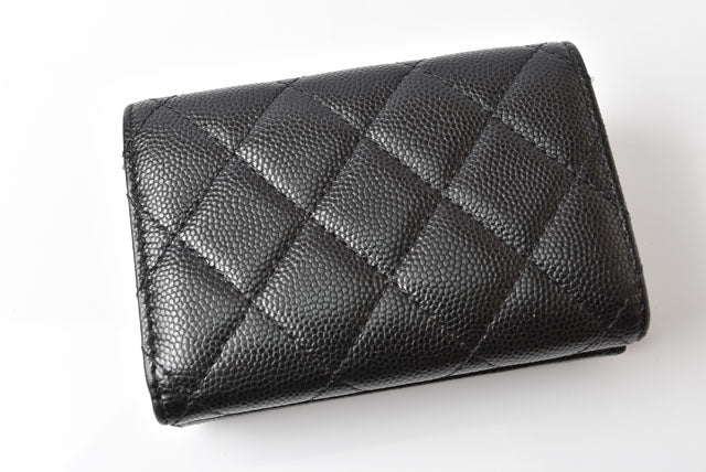 Chanel Caviar Skin Coin Case Mini Wallet A84401