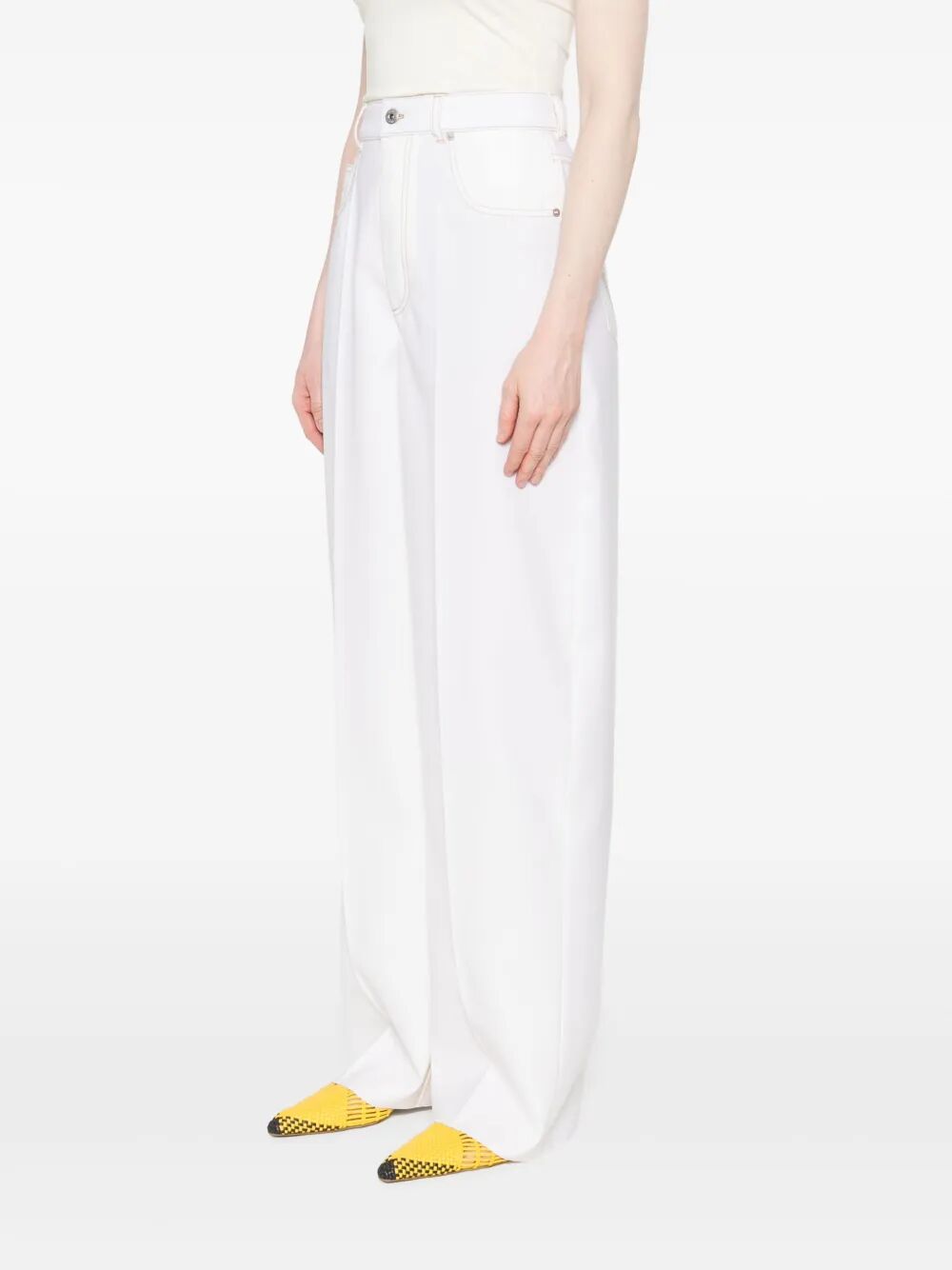 Bottega Veneta Women Pantaloni A Gamba Ampia In Denim