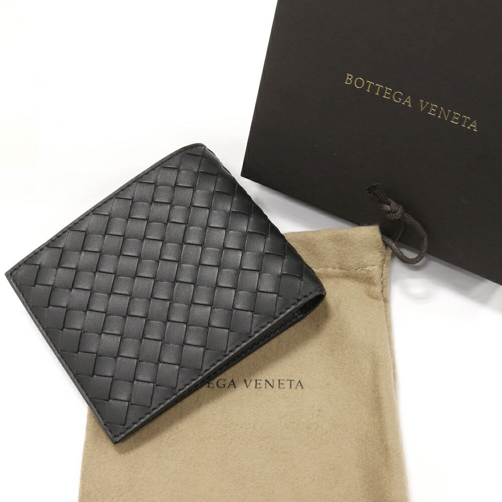 Bottega Veneta Intrecciato Calf Wallet Black