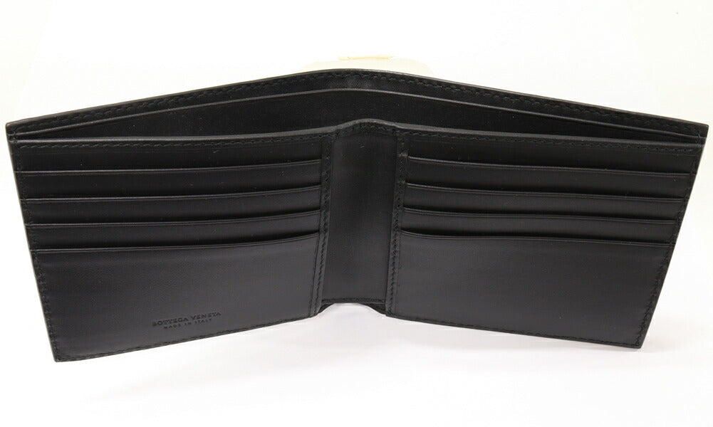 Bottega Veneta Intrecciato Calf Wallet Black