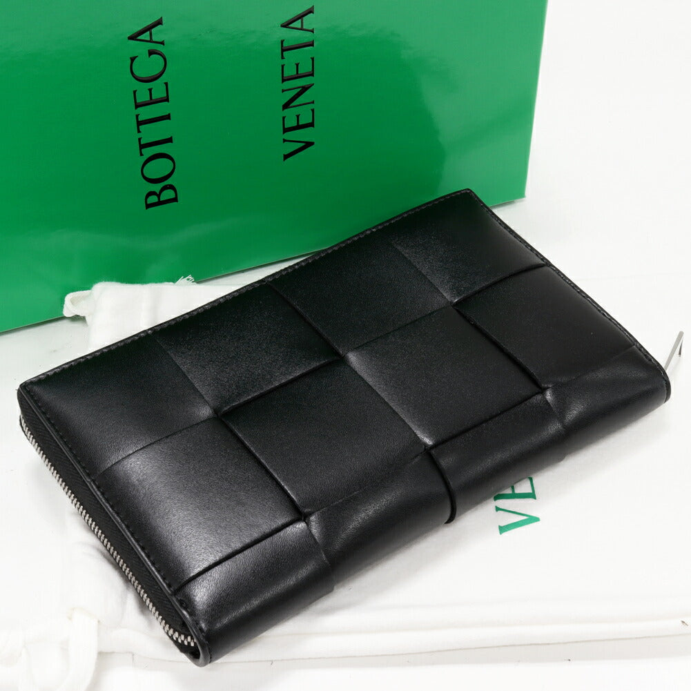 Bottega Veneta Maxi Intrecciato Zip Wallet