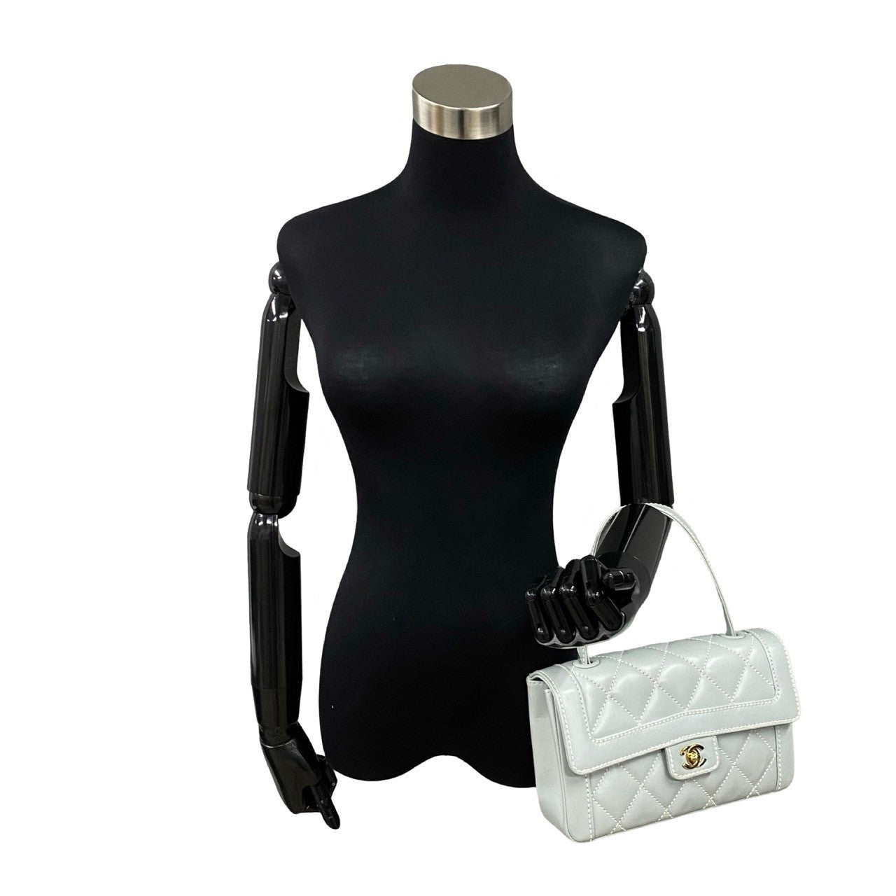 Chanel CC Wild Stitch Top Handle Bag Leather Handbag