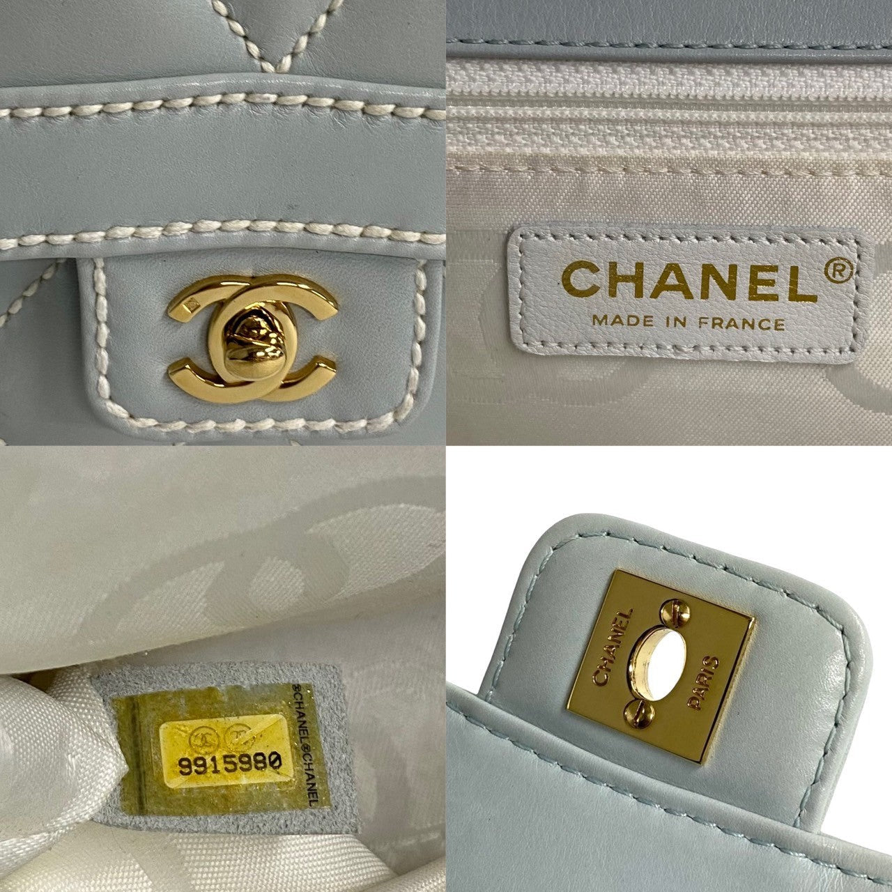 Chanel CC Wild Stitch Top Handle Bag Leather Handbag