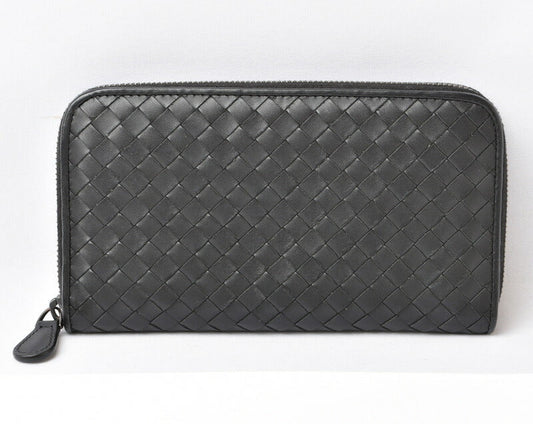 Bottega Veneta Leather Long Wallet Black
