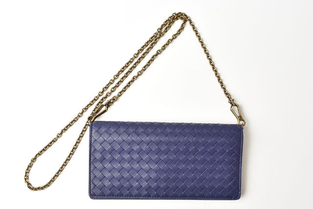 Bottega Veneta Intrecciato Nappa Long Wallet Chain Wallet Clutch Bag