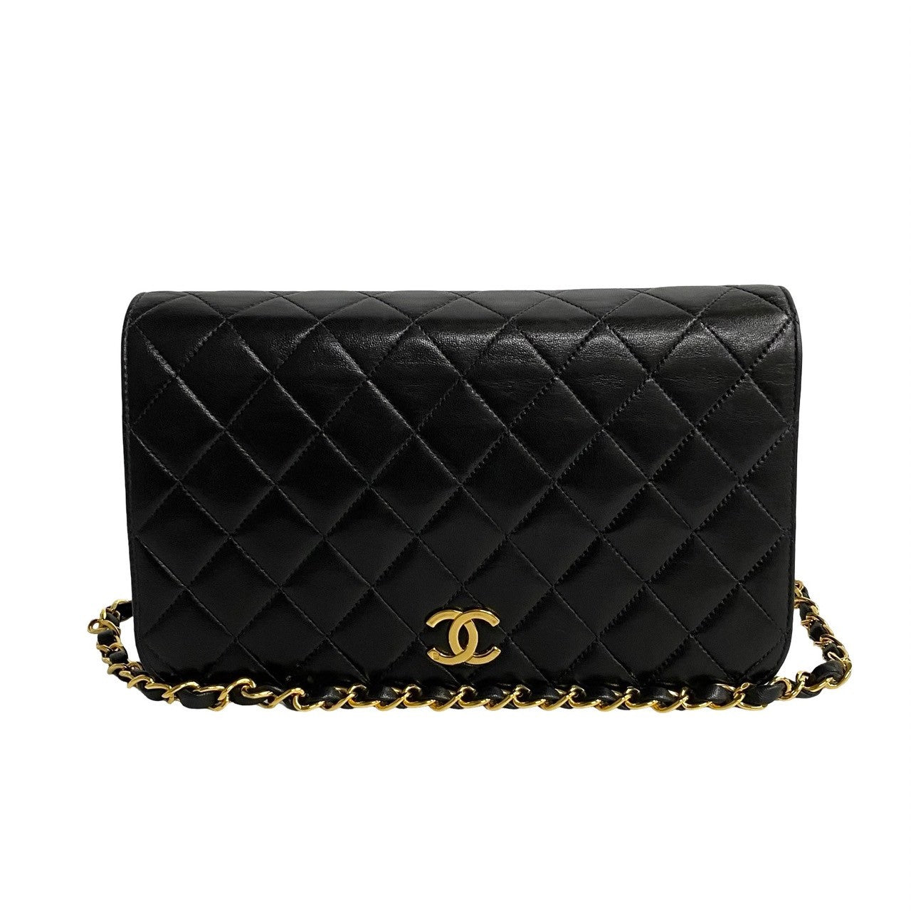 Chanel CC Matelasse Full Flap Chain Bag  Leather Crossbody Bag