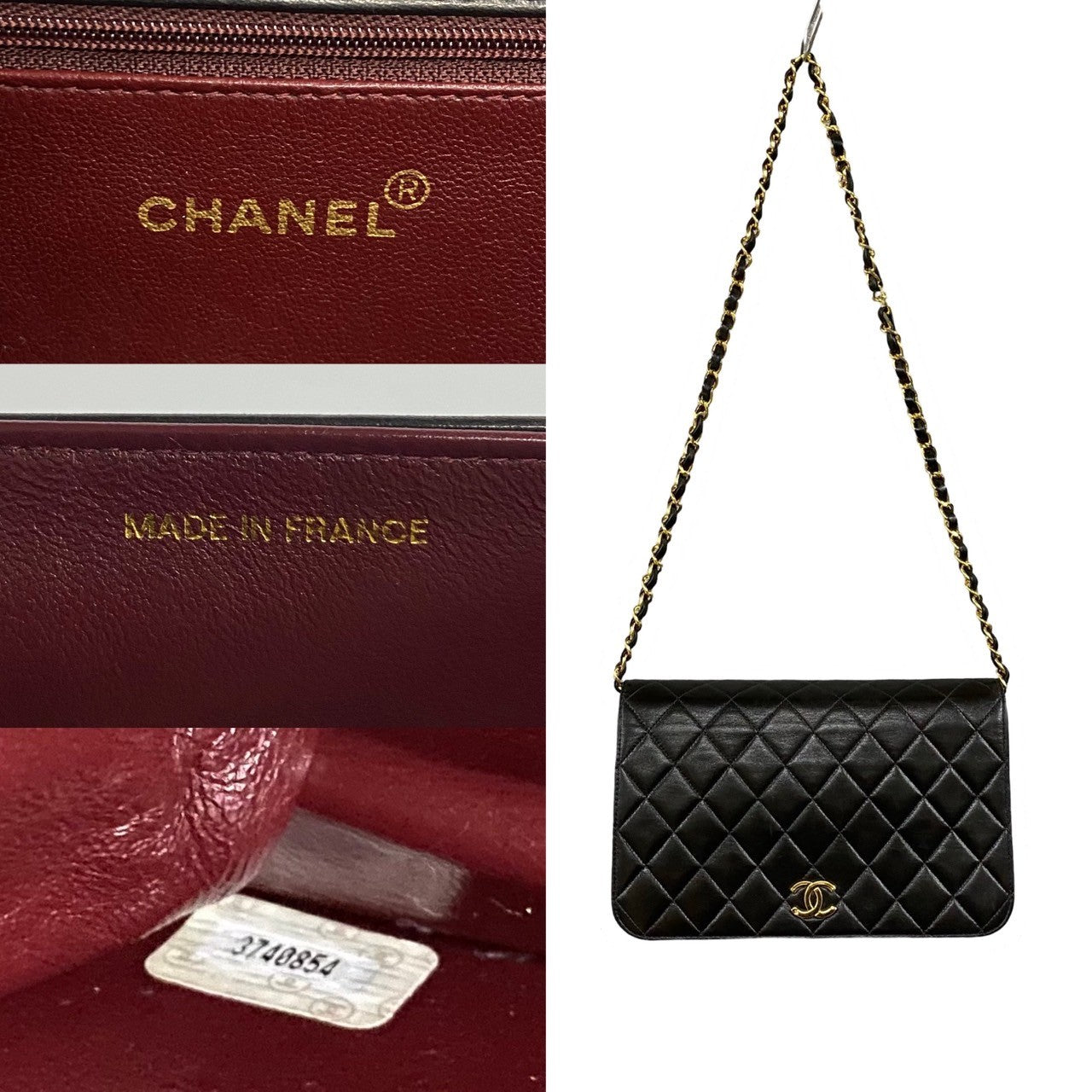 Chanel CC Matelasse Full Flap Chain Bag  Leather Crossbody Bag