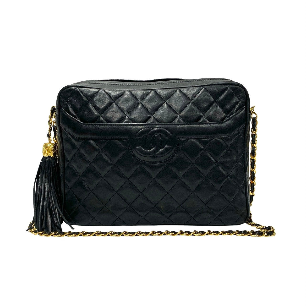 Chanel CC Tassel Camera Bag  Leather Crossbody Bag
