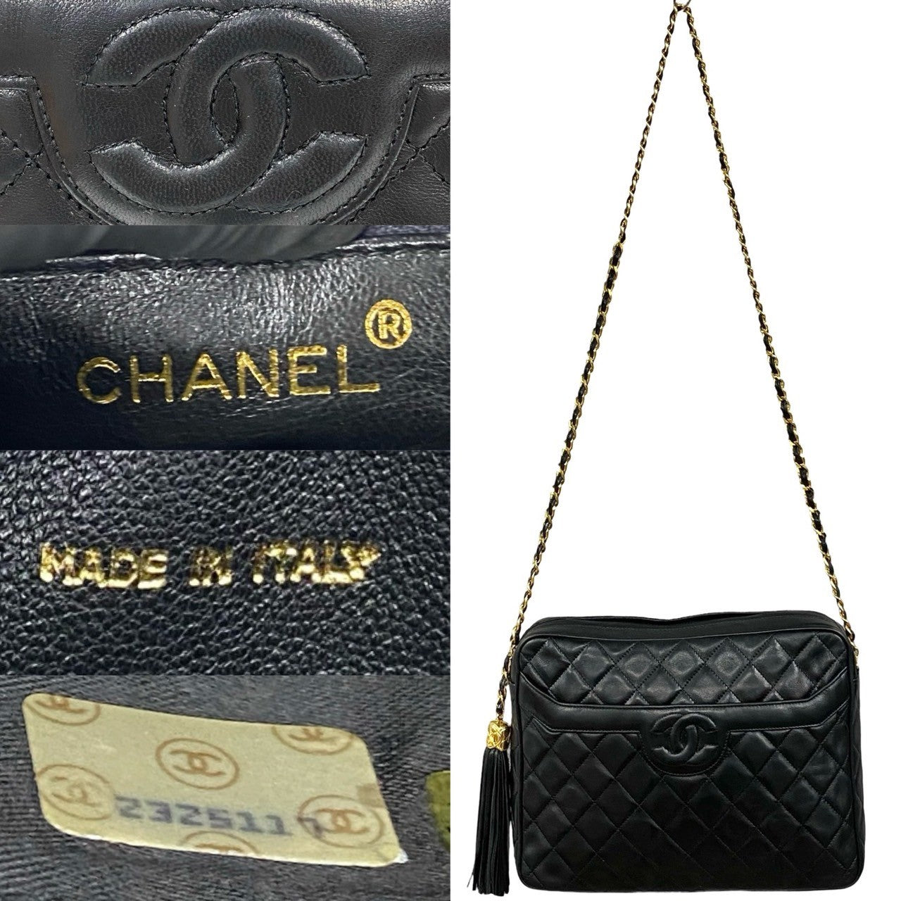 Chanel CC Tassel Camera Bag  Leather Crossbody Bag