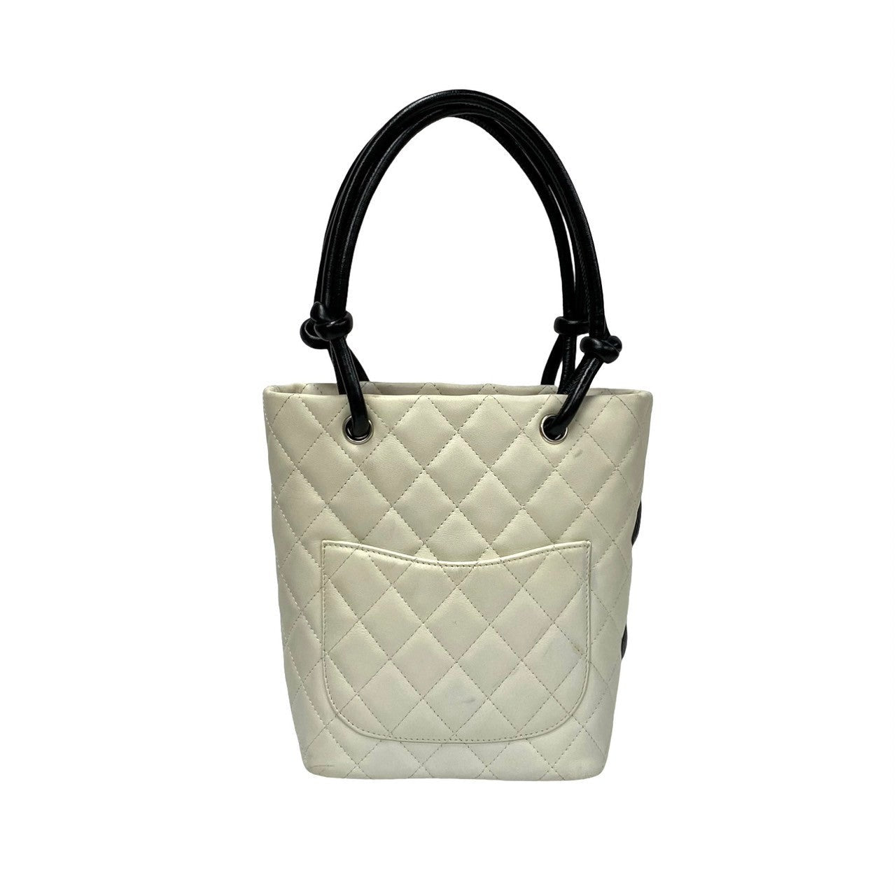 Chanel Cambon Ligne Black Quilted Tote Bag Leather Tote Bag