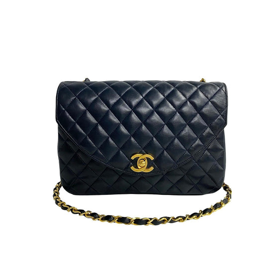 Chanel CC Half Moon Flap Crossbody Bag  Leather Crossbody Bag
