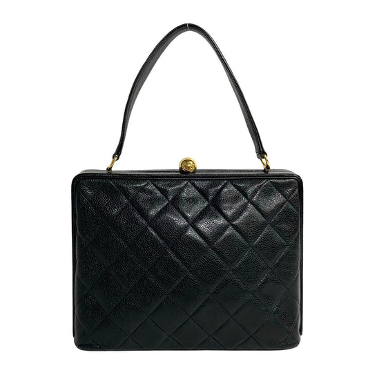 Chanel Caviar Top Handle Bag  Leather Handbag