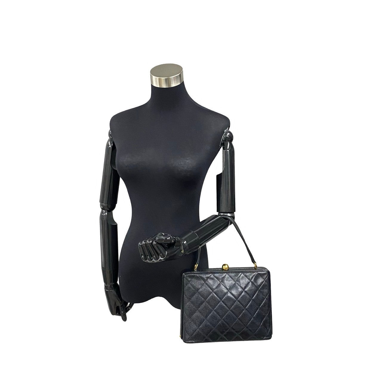 Chanel Caviar Top Handle Bag  Leather Handbag