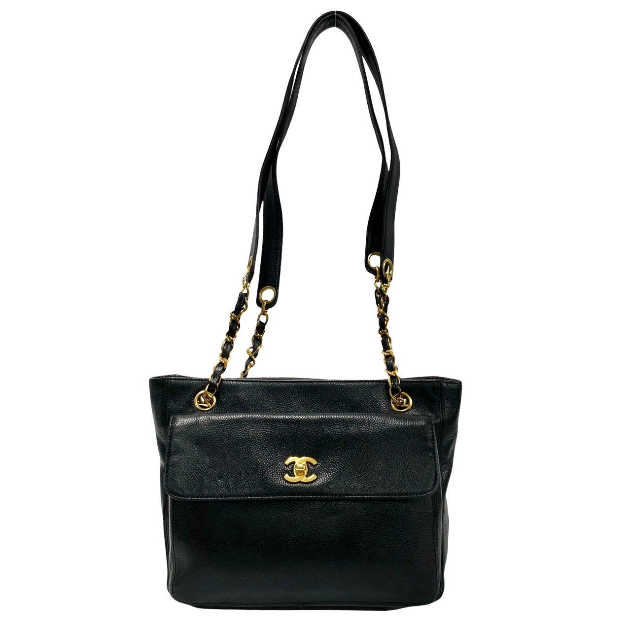 Chanel CC Caviar Shoulder Bag  Leather Shoulder Bag