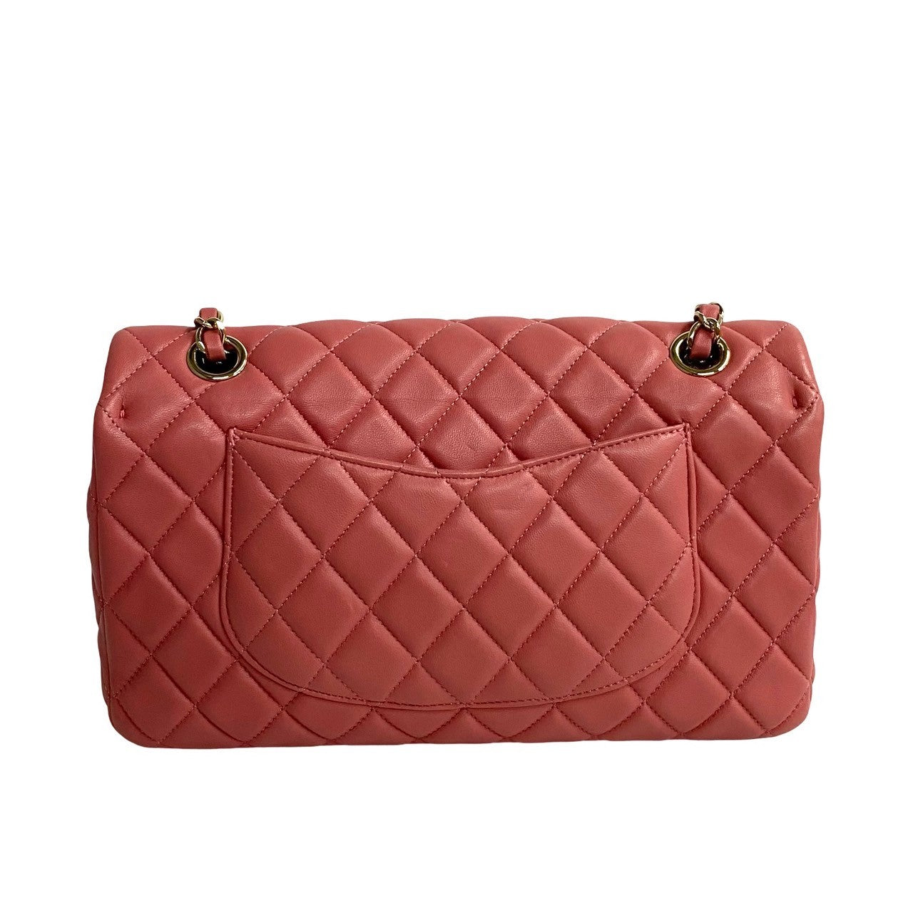 Chanel Medium Classic Single Flap Charm Bag  Leather Crossbody Bag