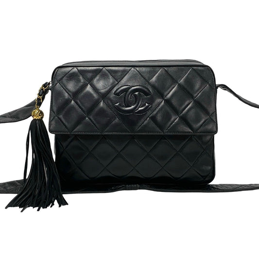 Chanel CC Matelasse Flap Tassel Bag  Leather Crossbody Bag in New Condition
