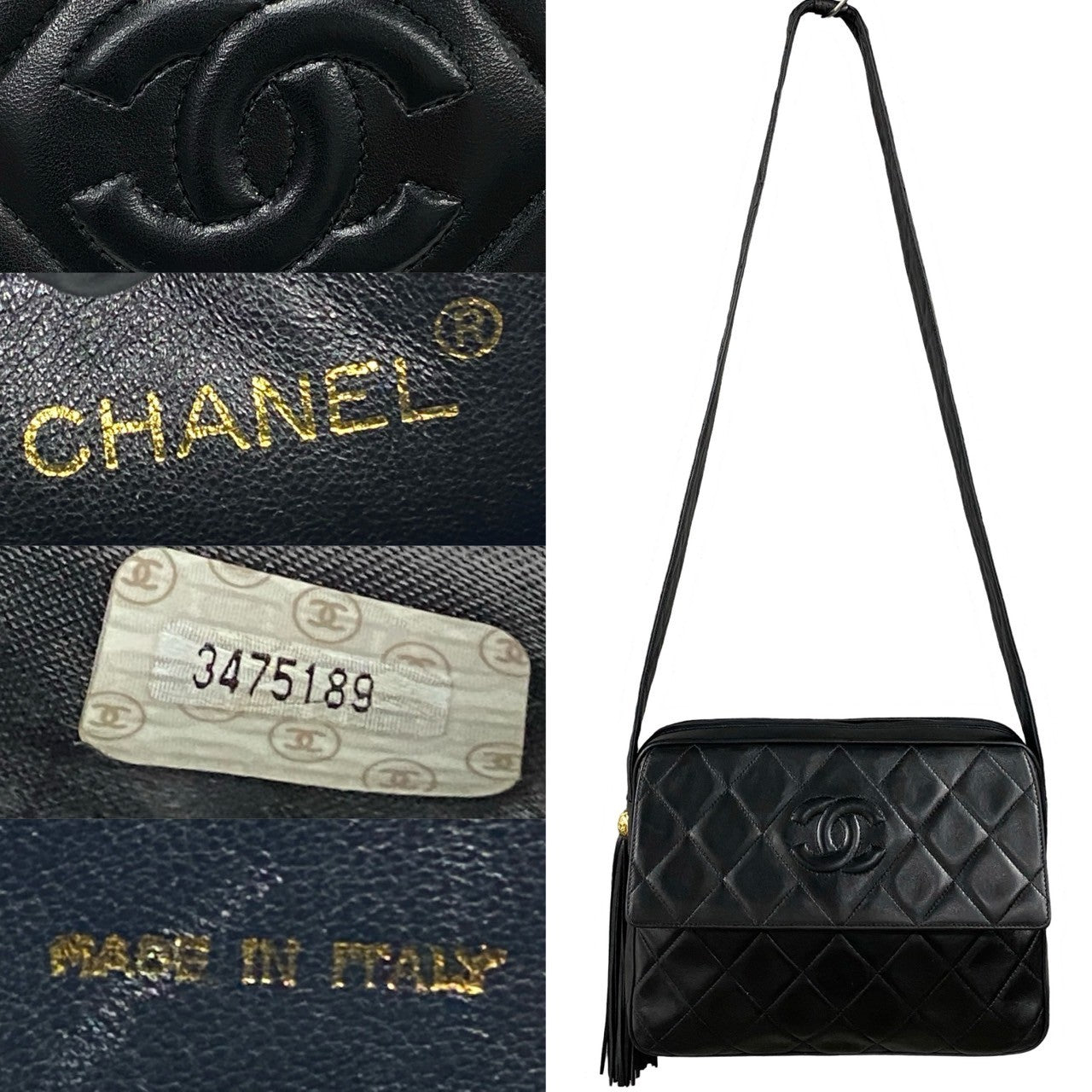 Chanel CC Matelasse Flap Tassel Bag  Leather Crossbody Bag in New Condition