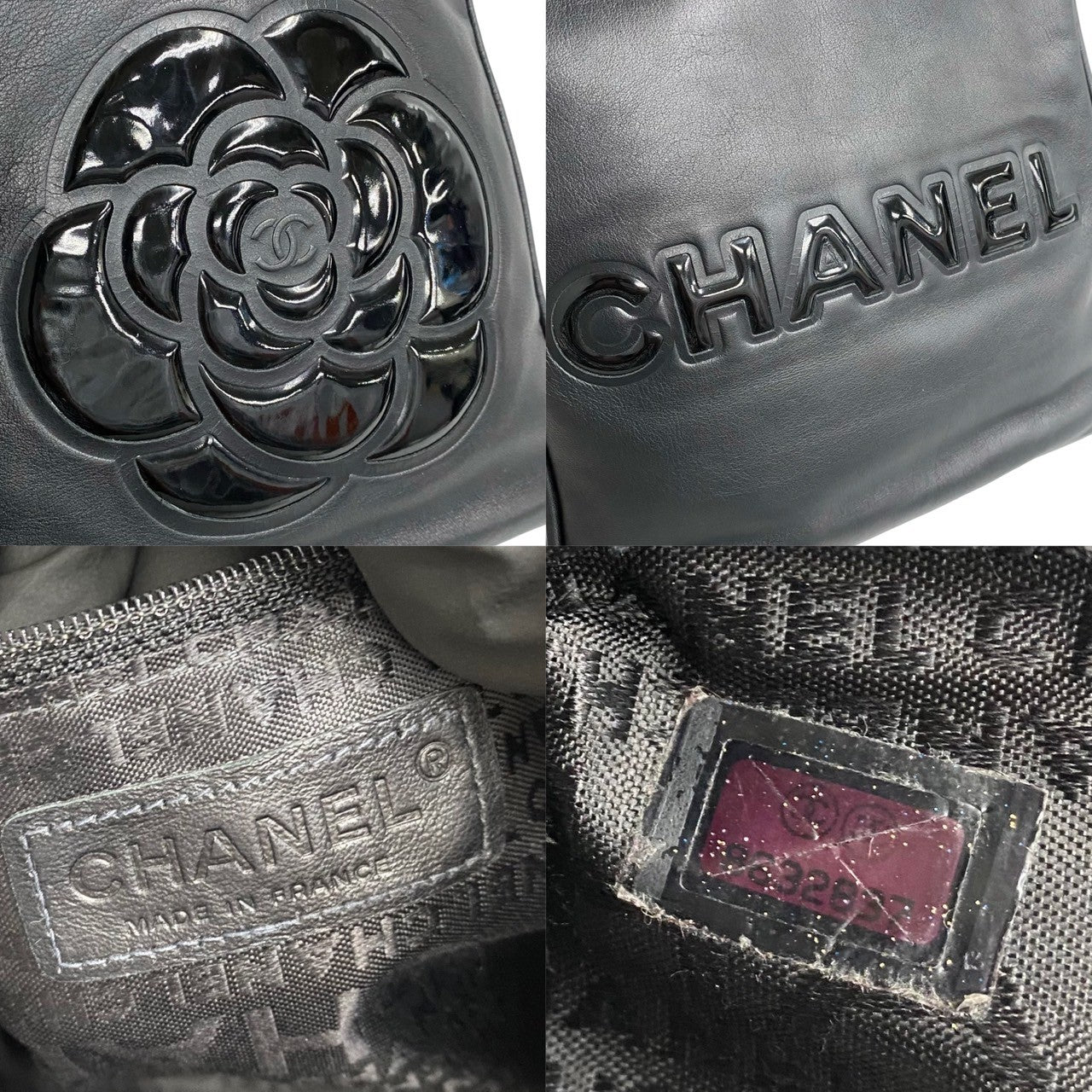 Chanel Leather Camellia Tote Bag Leather Tote Bag
