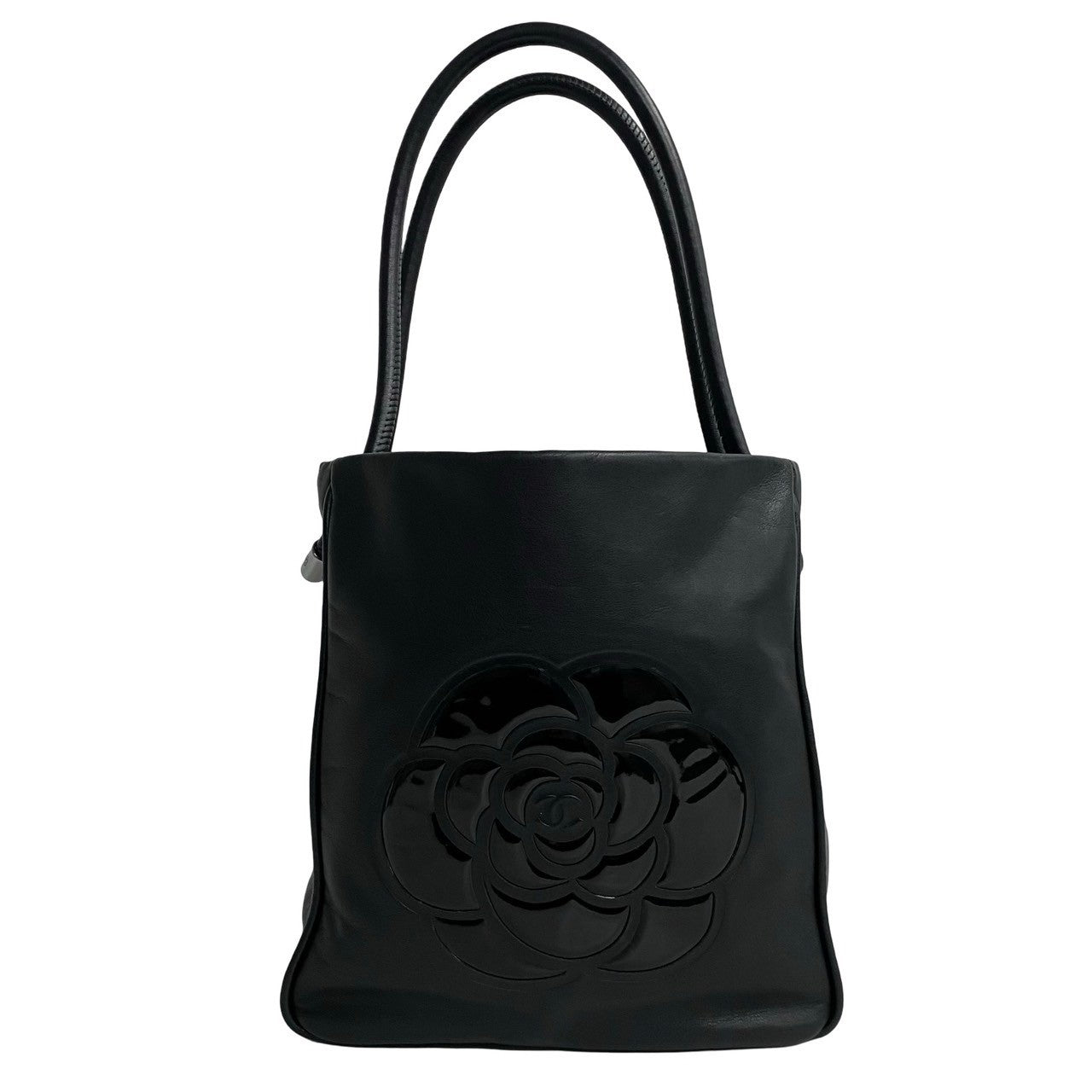 Chanel Leather Camellia Tote Bag Leather Tote Bag