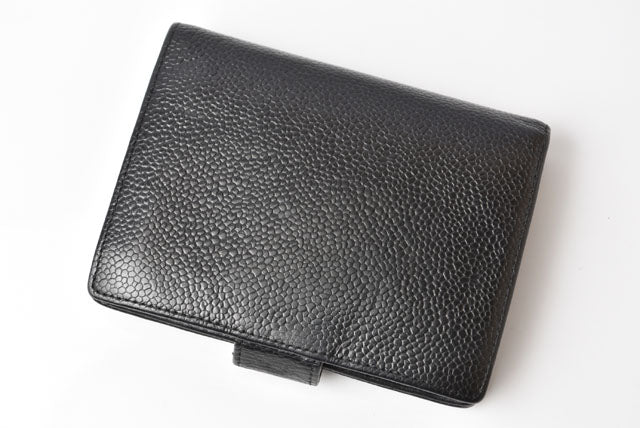 Chanel Caviar Skin Vintage Wallet Black