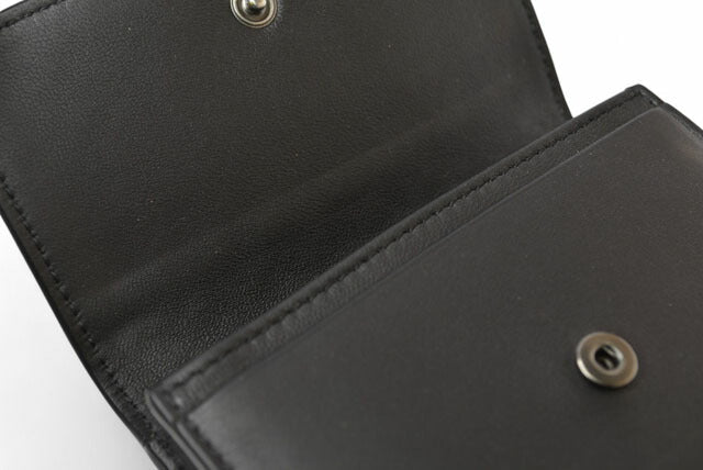 Bottega Veneta Leather Card/Coin Case Black