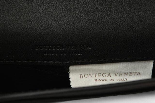 Bottega Veneta Leather Card/Coin Case Black