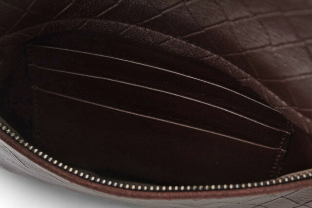 Bottega Veneta Leather Shoulder/Clutch Bag Intreccio Mirage