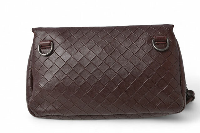 Bottega Veneta Leather Shoulder/Clutch Bag Intreccio Mirage