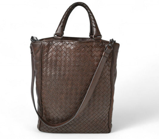 Bottega Veneta 2way Tote/Shoulder Bag Dark Brown