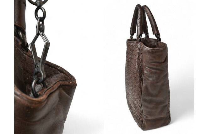 Bottega Veneta 2way Tote/Shoulder Bag Dark Brown
