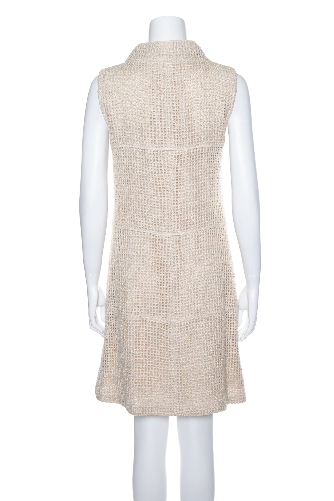 Chanel Cream Tweed Dress SZ 40