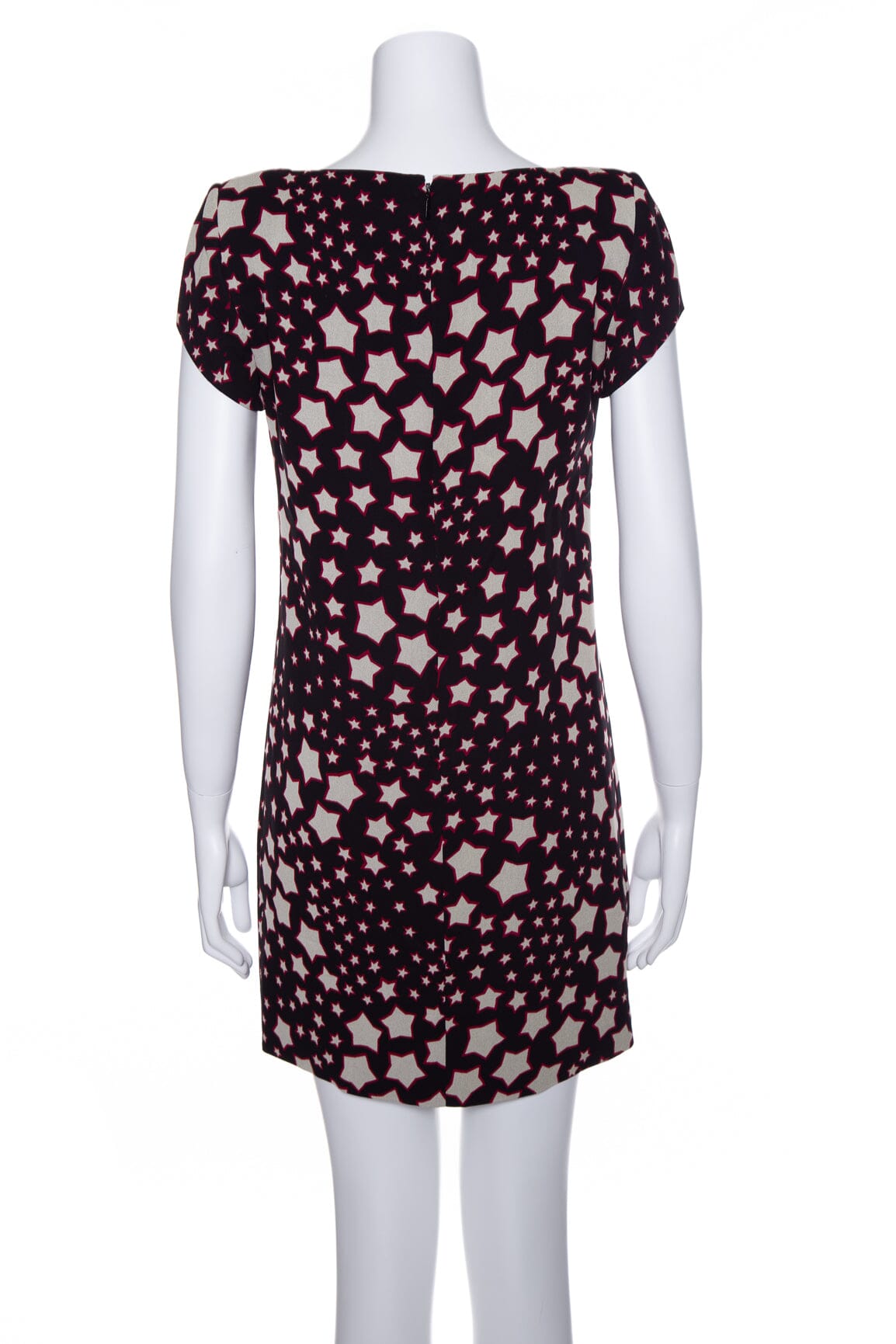 Saint Laurent Black and Red Star Print Dress SZ 36