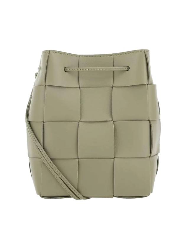 Bottega Veneta Intrecciato Cassette Small Bucket Bag Travertine
