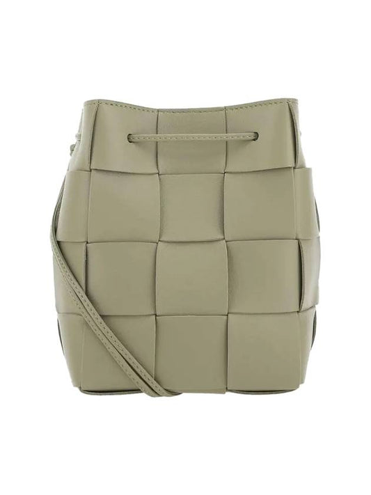 Bottega Veneta Intrecciato Cassette Small Bucket Bag Travertine