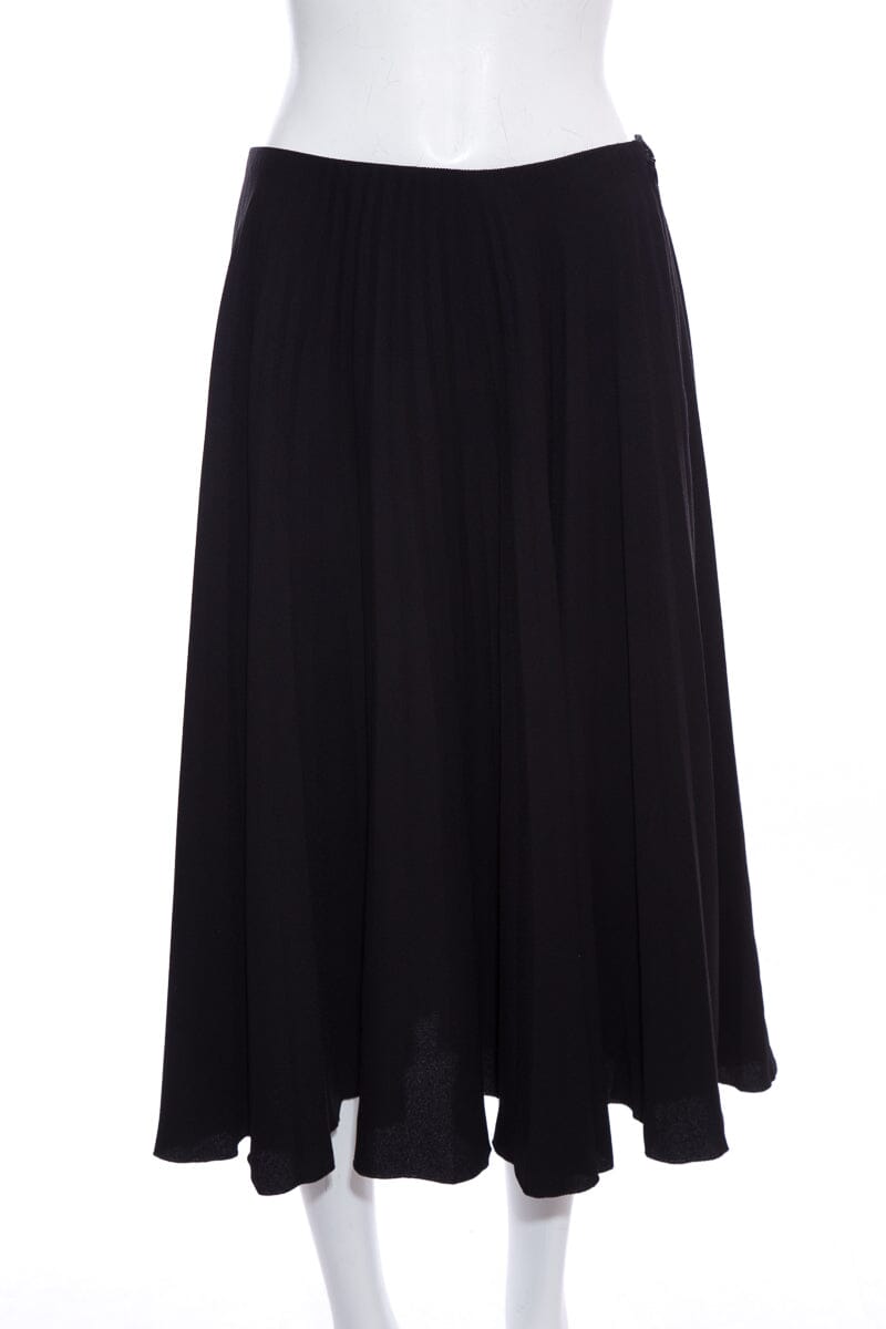 Valentino Black Pleated Skirt SZ 42