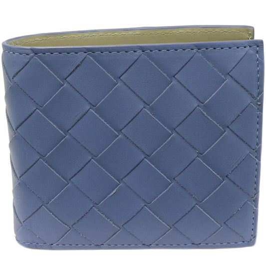 Bottega Veneta Bifold Wallet Intrecciato Blue