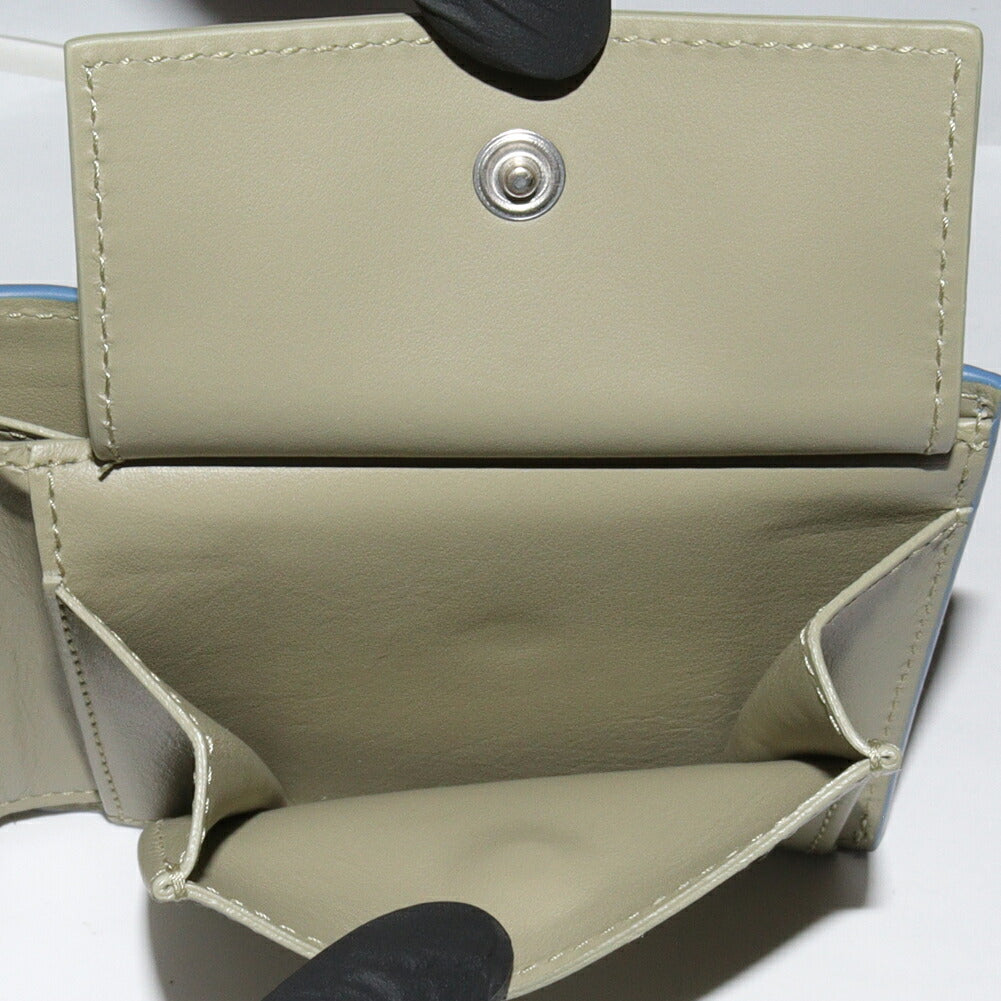 Bottega Veneta Bifold Wallet Intrecciato Blue