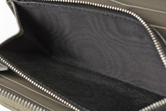 Bottega Veneta Leather Wallet Khaki Gray