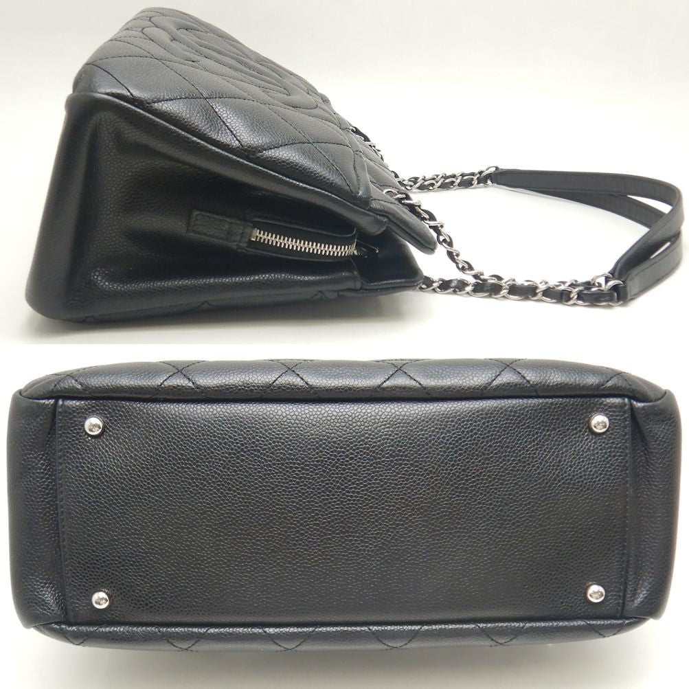 Chanel Caviar Skin Matelasse Chain Tote Bag