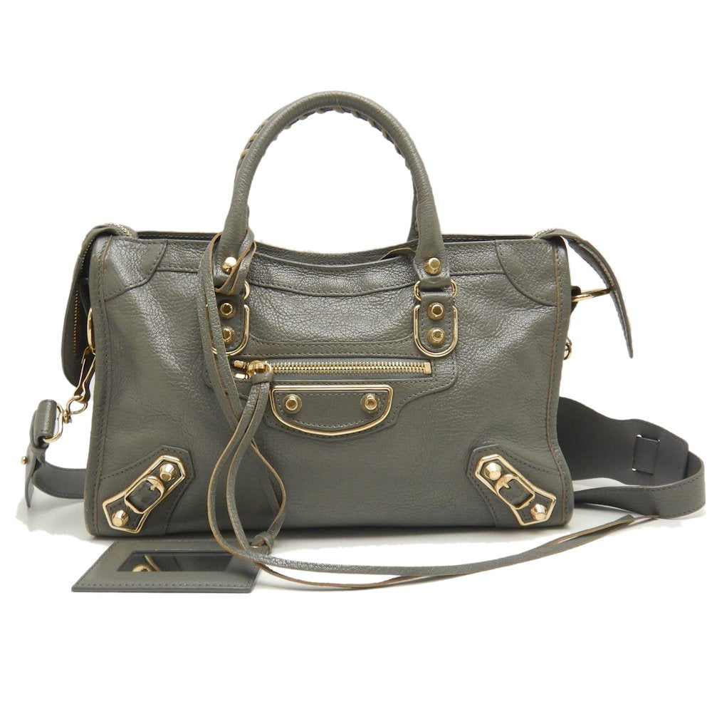 Balenciaga Metallic Edge City Leather Handbag