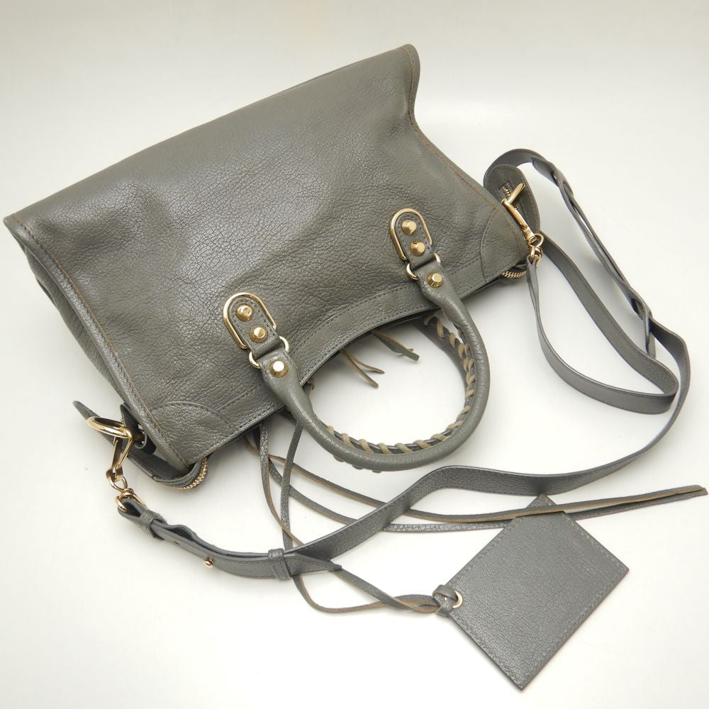 Balenciaga Metallic Edge City Leather Handbag