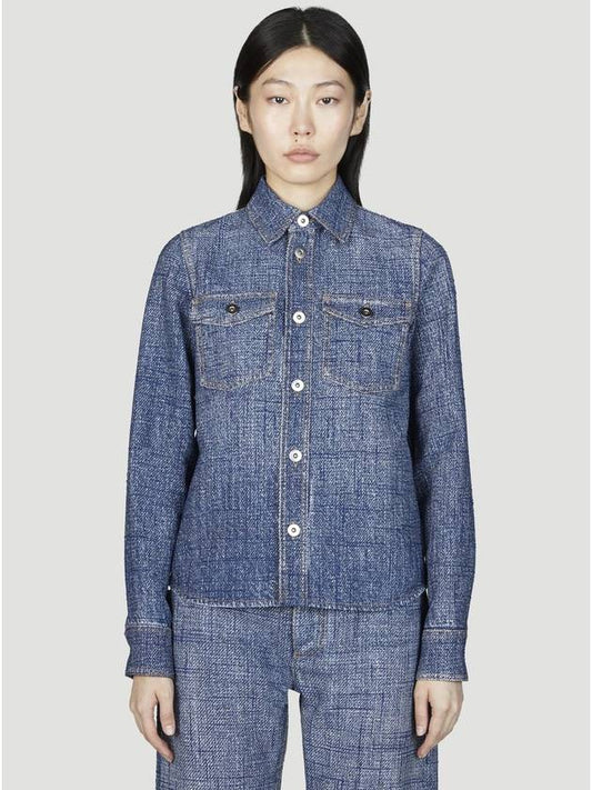 Bottega Veneta 24 ss Denim Print Shirt 737322 V3P50 4205 B0110972520