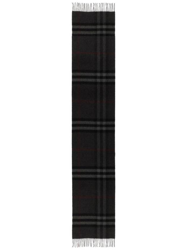 Burberry Check Cashmere Scarf Charcoal