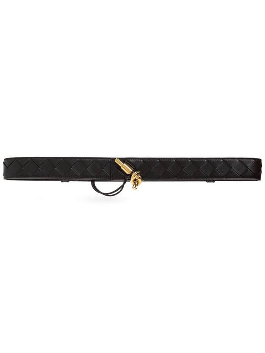 Bottega Veneta Bottega Veneta Leather Belt, Women's, Black
